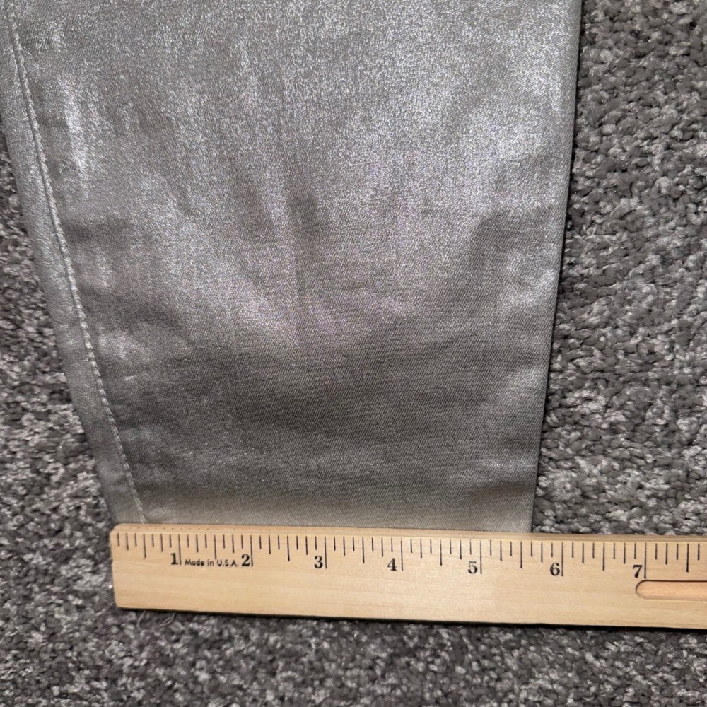 Kut from the Kloth Charlize Fab Ab Cigarette Leg Jeans Sz 10 Silver Metallic NEW - Picture 9 of 12